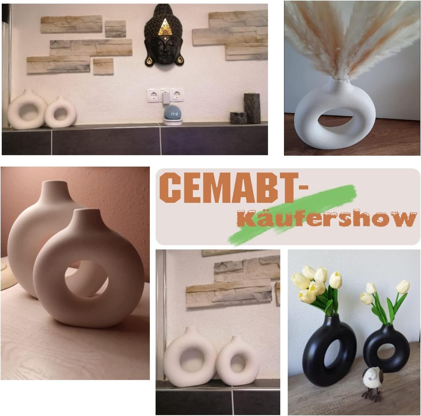 Deliana.home Dekovase Vasen für pampasgras,Kreative vase Moderne Wohnkultur (2 St., 2 Stück), Handmade vase,vasen Set
