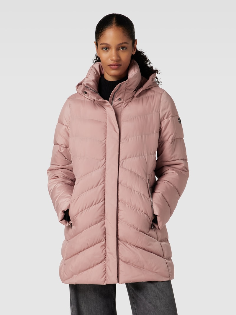 Steppmantel mit Kapuze Modell 'ROSE' in rosé
