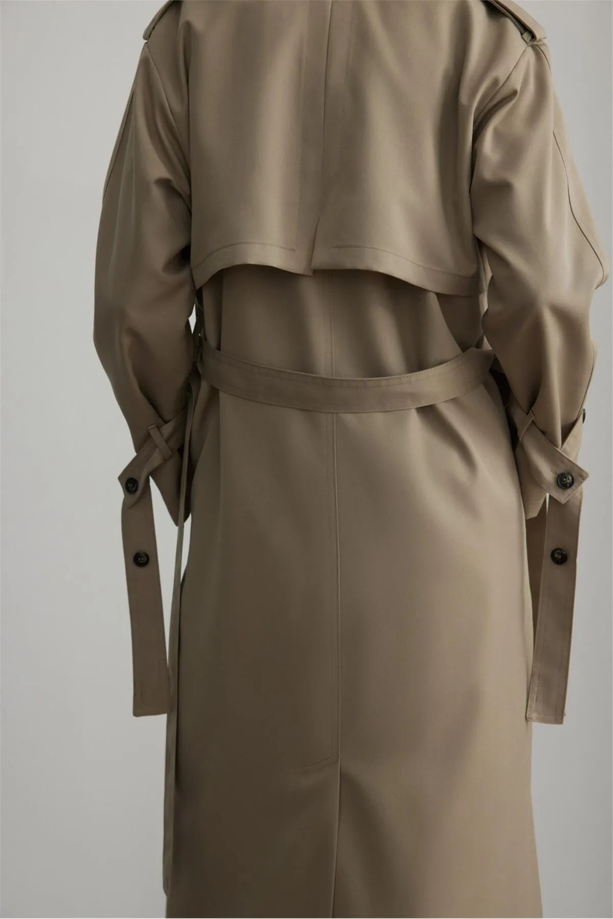 Suud Collection  Trenchcoat - Khaki - Zweireihig
