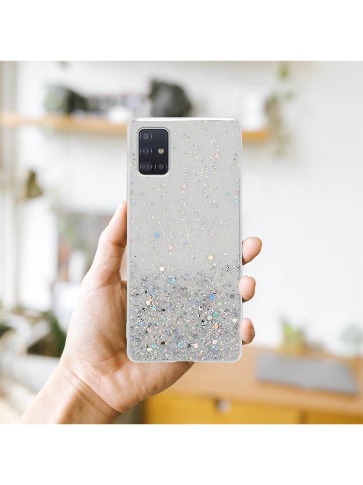 cadorabo Hülle für Samsung Galaxy A51 4G / M40s Glitter in Transparent mit Glitter günstig kaufen onesize