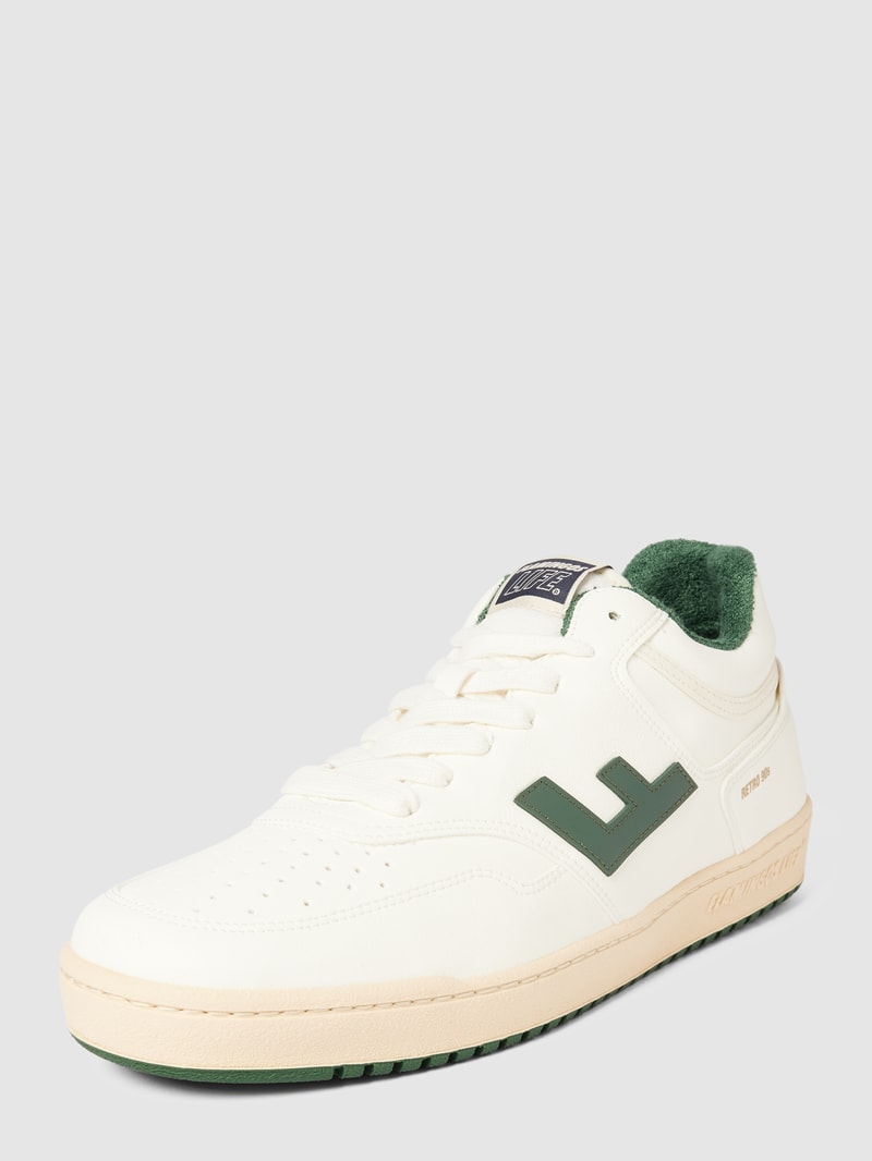 Sneaker mit Label-Details Modell 'Retro 90s' in weiß