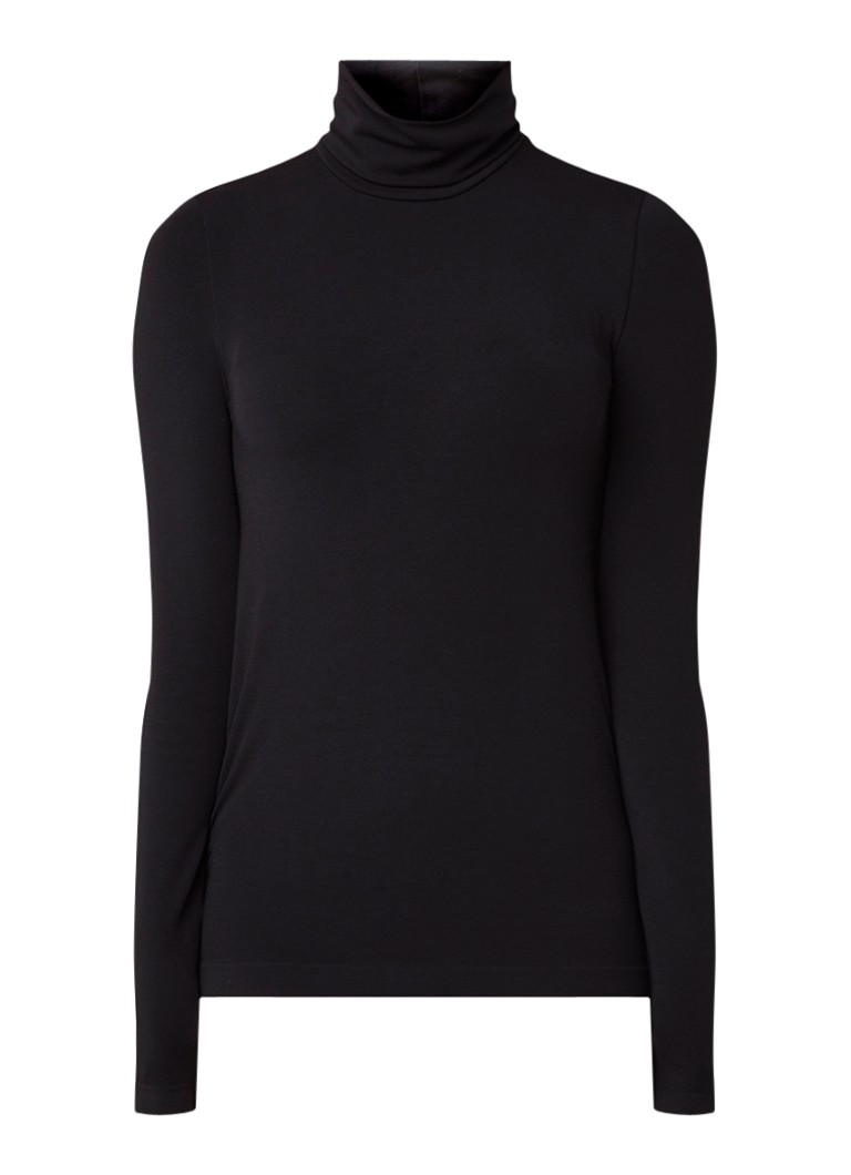Tricou Wolford Aurora cu guler înalt și mânecă lungă