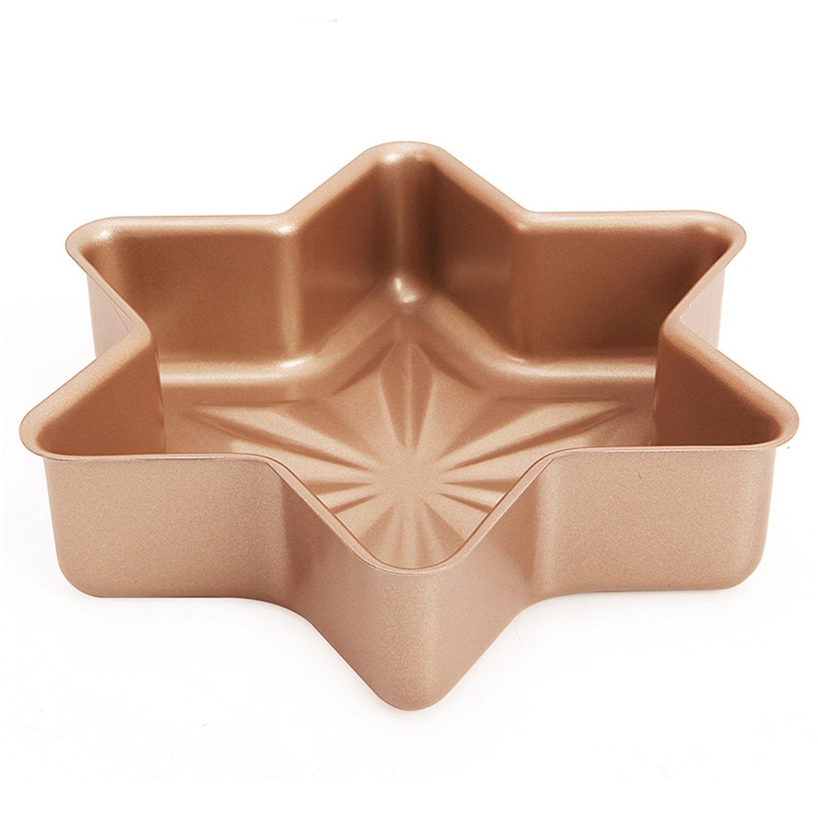 Chefmade Backform Kastenform, (CHEFMADE, 21cm Motivbackform Stern, 202x131x48mm, Champagnergold, antihaft- & silikonbeschichtet, Kuchenform Stern, Motiv-Backform, Backform Weihnachten, Kuchenform Weihnachten 1-tlg), Motiv Kuchen Formen Stern Motiv -
