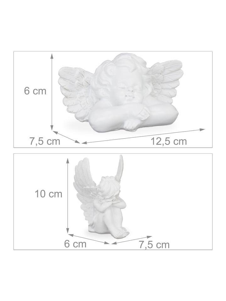 relaxdays 2x Grabengel in Weiß günstig kaufen onesize