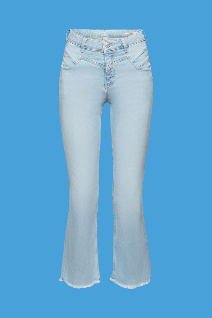 Ausgestellte Baumwolljeans mit mittlerer Bundhöhe