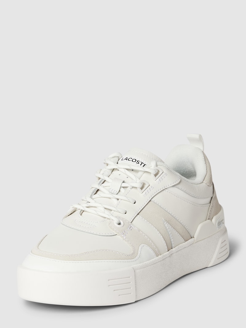 Sneaker mit Kontrastbesatz in weiß