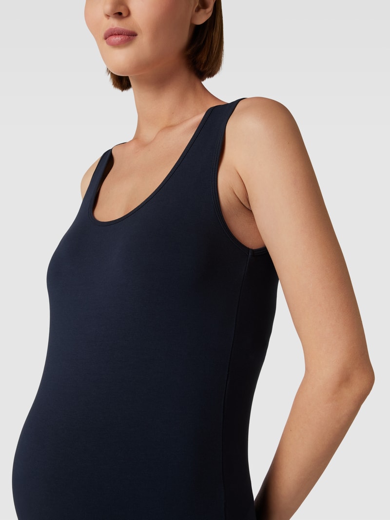 Umstands-Kleid in unifarbenem Design Modell 'MIA' in marineblau