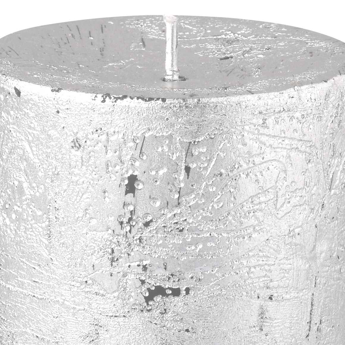 2 kleine Kerzen im Metallic-Look