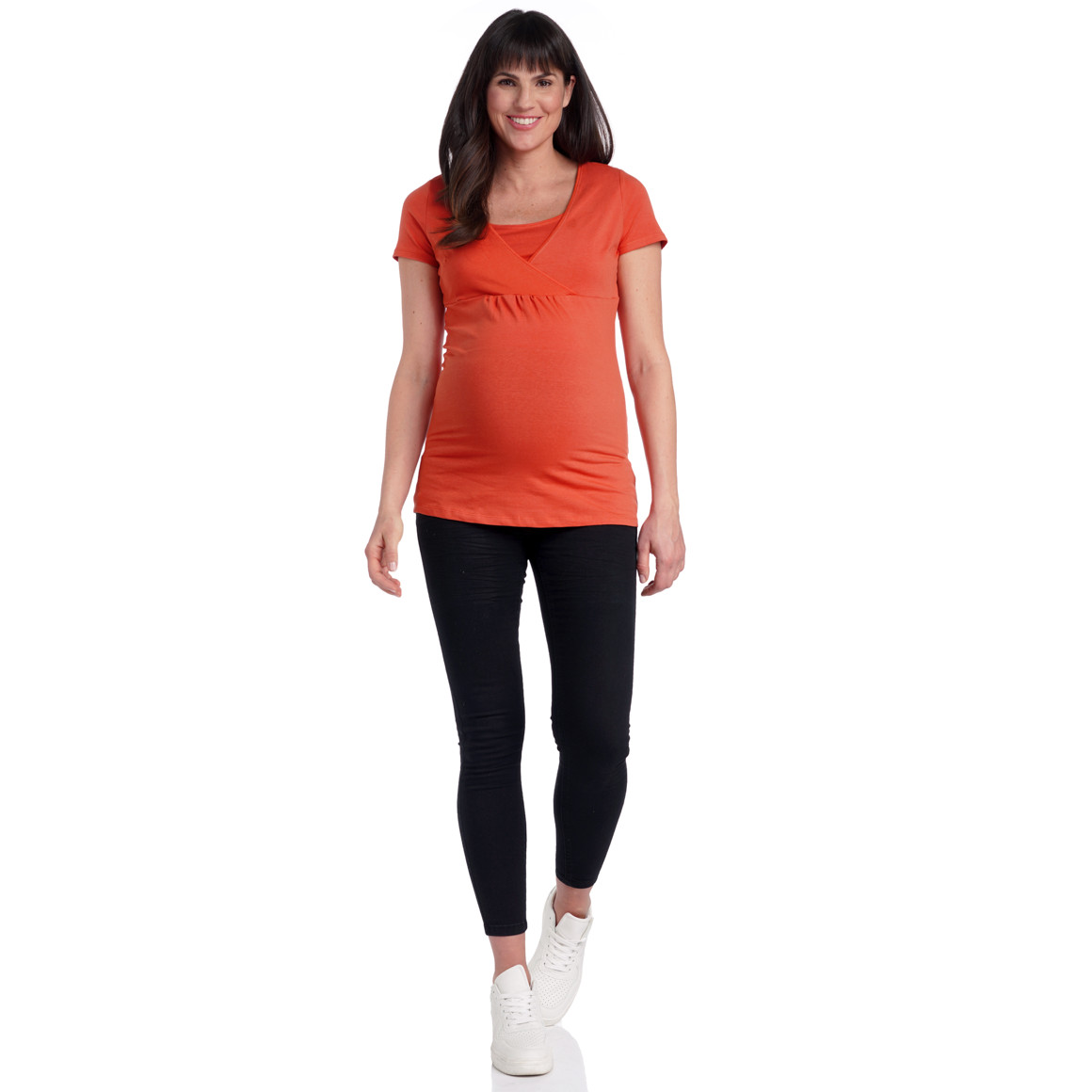 2 Damen Umstands-T-Shirts mit Stillfunktion