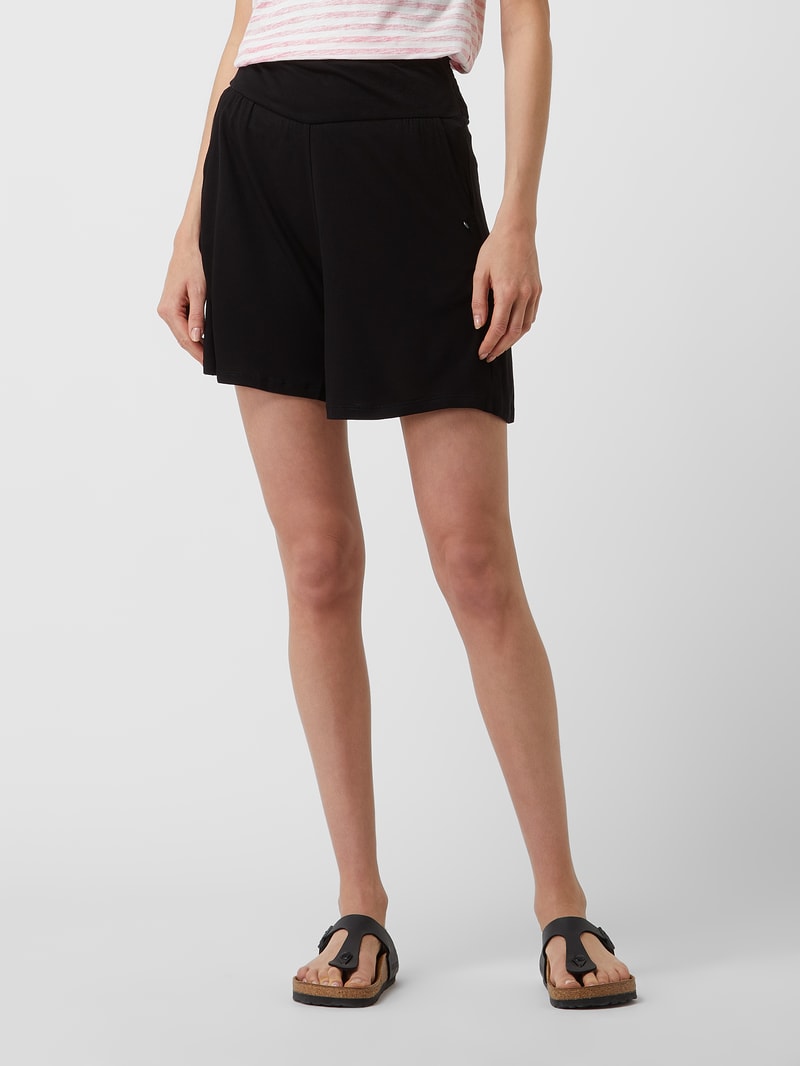 Shorts mit elastischem Bund Modell 'Dinah' in schwarz