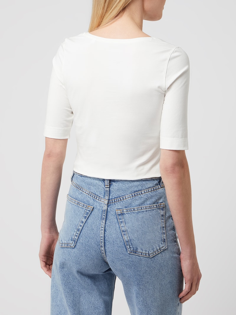 T-Shirt mit 1/2-Arm Modell 'Daily' in offwhite