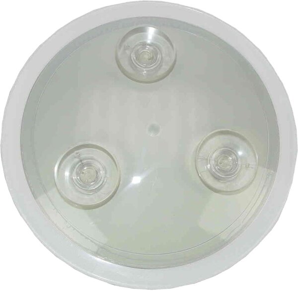 Fantasia Spiegel, 5-fach-Vergrößerung Durchmesser 23 cm mit 3 Saugnäpfen, Kunststoff Kosmetikspiegel
