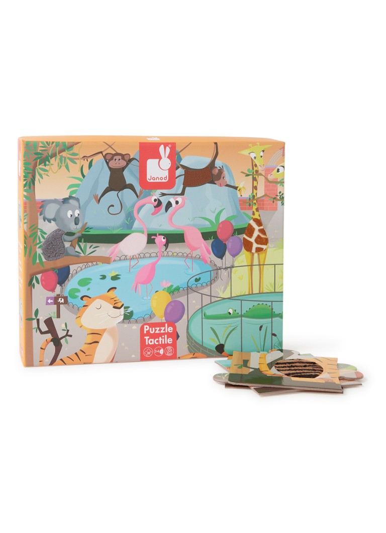 Puzzle tactil Janod Zoo, 20 de piese