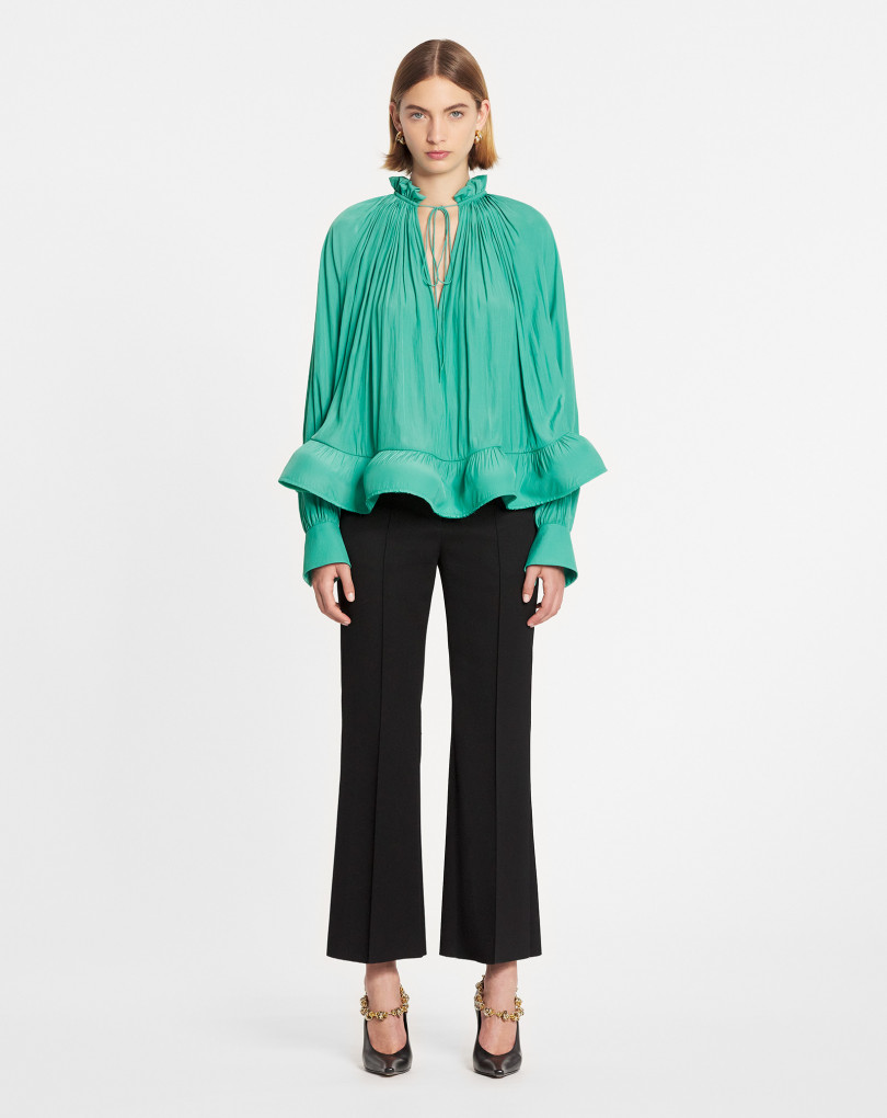 BLOUSE MANCHES LONGUES EN CHARMEUSE