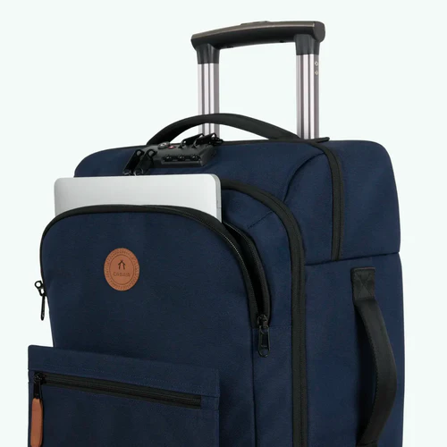 Reykjavik Small 4-Wheel Soft Suitcase, Navy Blue