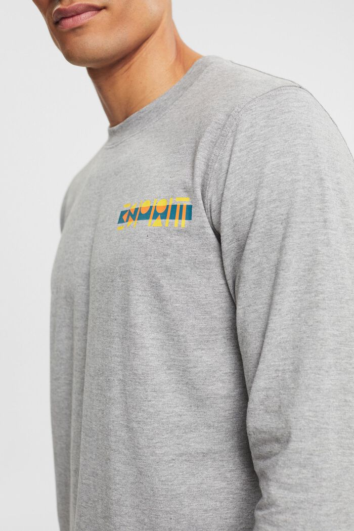 Jersey-Longsleeve mit kleinem Logoprint