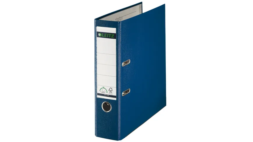 LEITZ Ordner Plastik A4 blau, breit blau