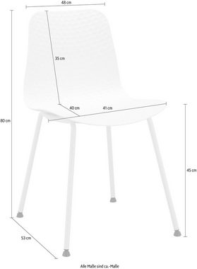 INOSIGN Esszimmerstuhl Esrange (2 St), im 2er Set erhältlich, mit Sitzschale aus Kunststoff, Sitzhöhe 45 cm