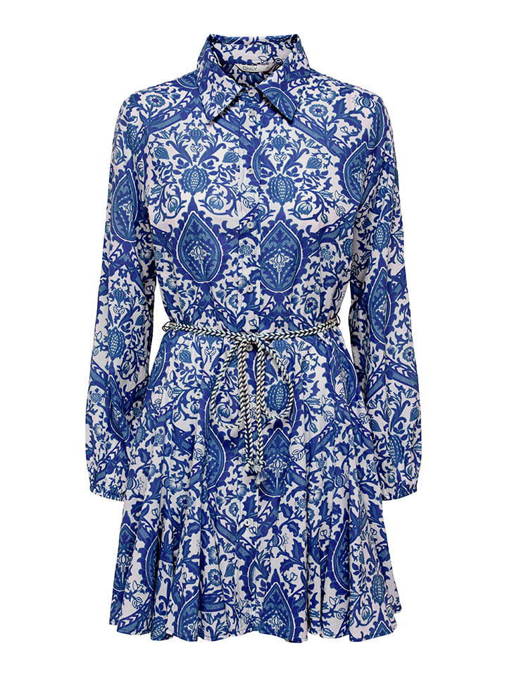 ONLY Kleid in Blau/ Weiß günstig kaufen