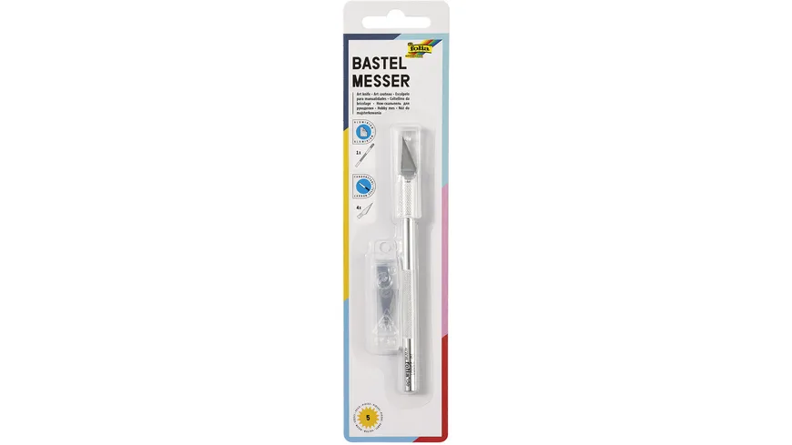 folia Präzisionsmesser Metall mit 3 Ersatzklingen