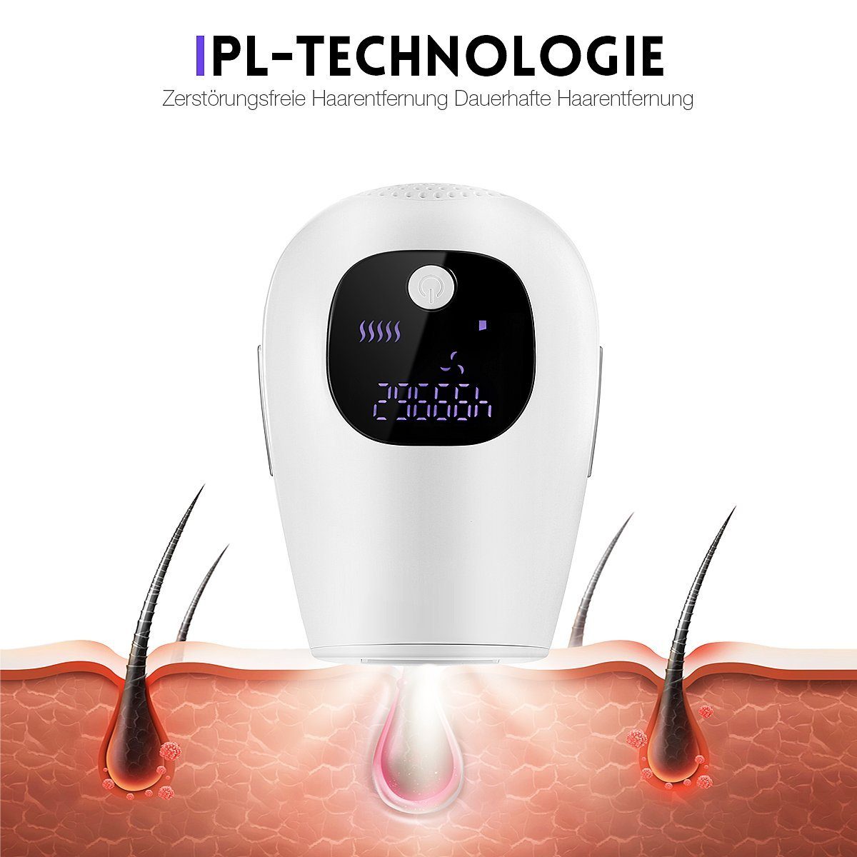 oyajia IPL-Haarentferner Dauerhaft IPL Geräte Haarentfernung für Zuhause für Frauen und Männer, 999,000 Lichtimpulse, Schmerzfreier Haarentferner für Achseln Rücken Beine Gesicht