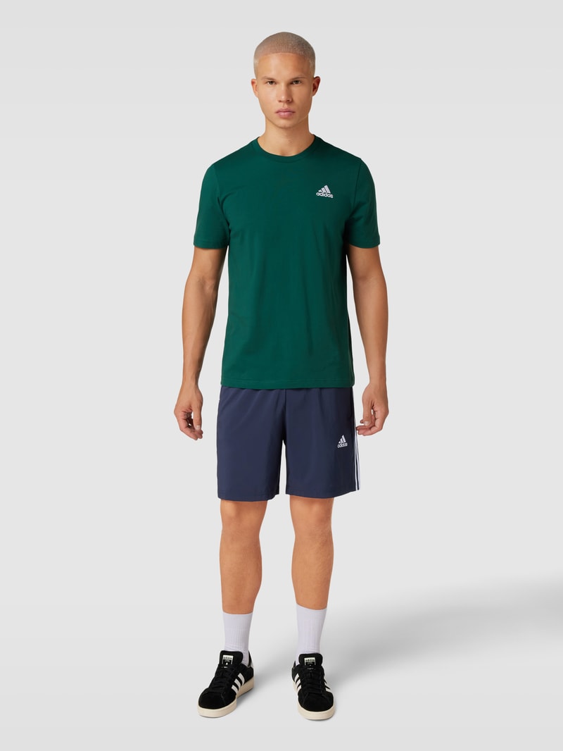 Shorts mit Label-Stitching in marineblau