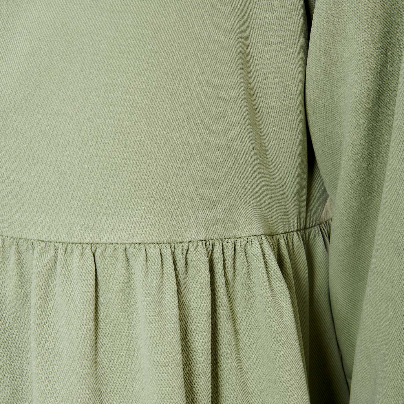 GENTI  Robe babydoll kaki Femme