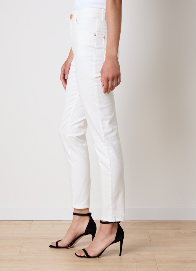 Jeans Balmain a vita alta e vestibilità slim con lavaggio colorato
