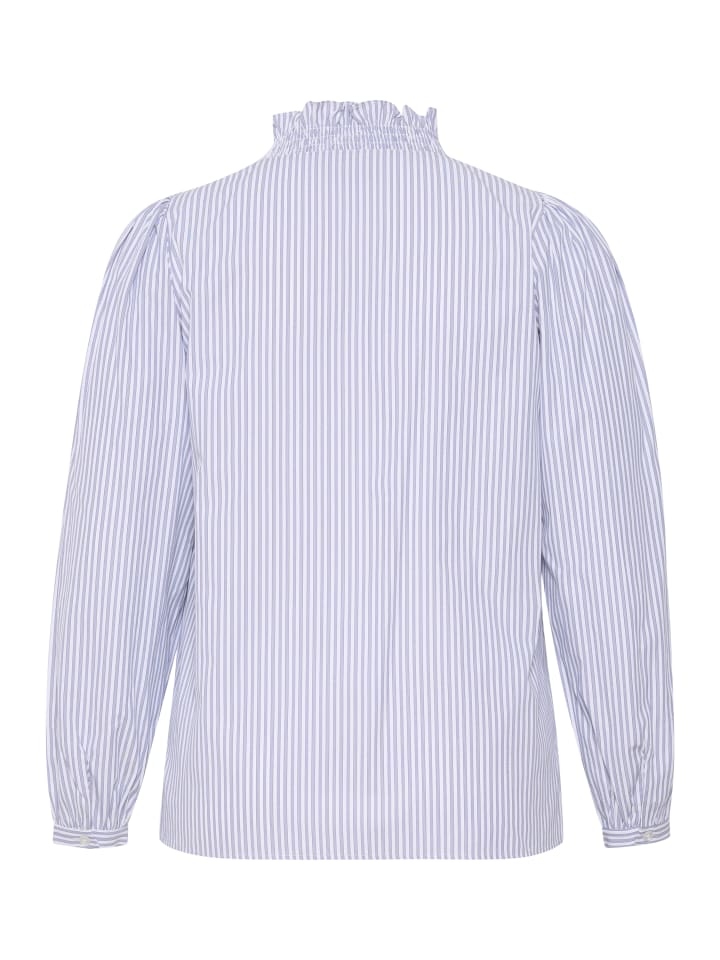KAFFE curve Langarm - Hemd KCmaia in Blue and white stripe günstig kaufen