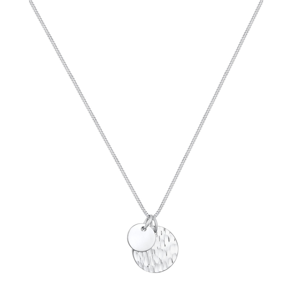 Elli Elli Collier Plaquettes Pendentifs Basic Géo Collier Femme - (925/1000) Argent Bijoux