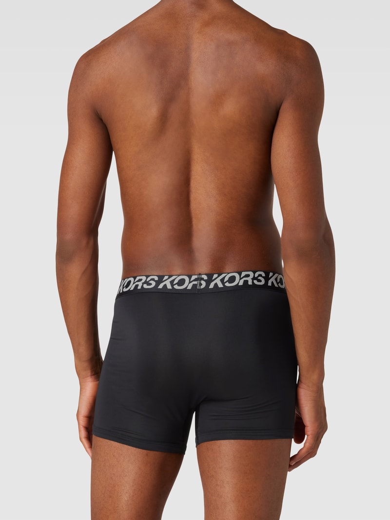 Trunks mit elastischem Logo-Bund 3er-Pack Modell 'SPORT' in schwarz