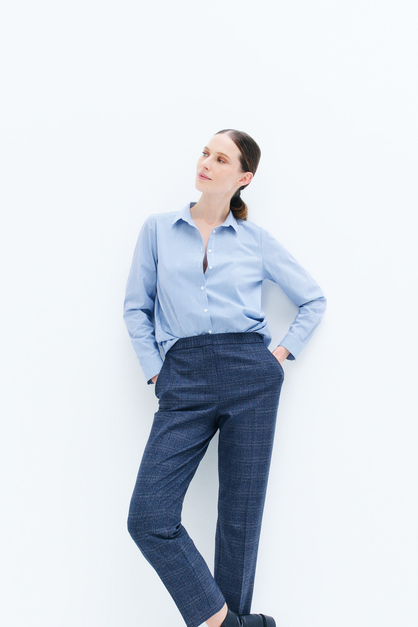 pantalon sidiki bleu marine femme