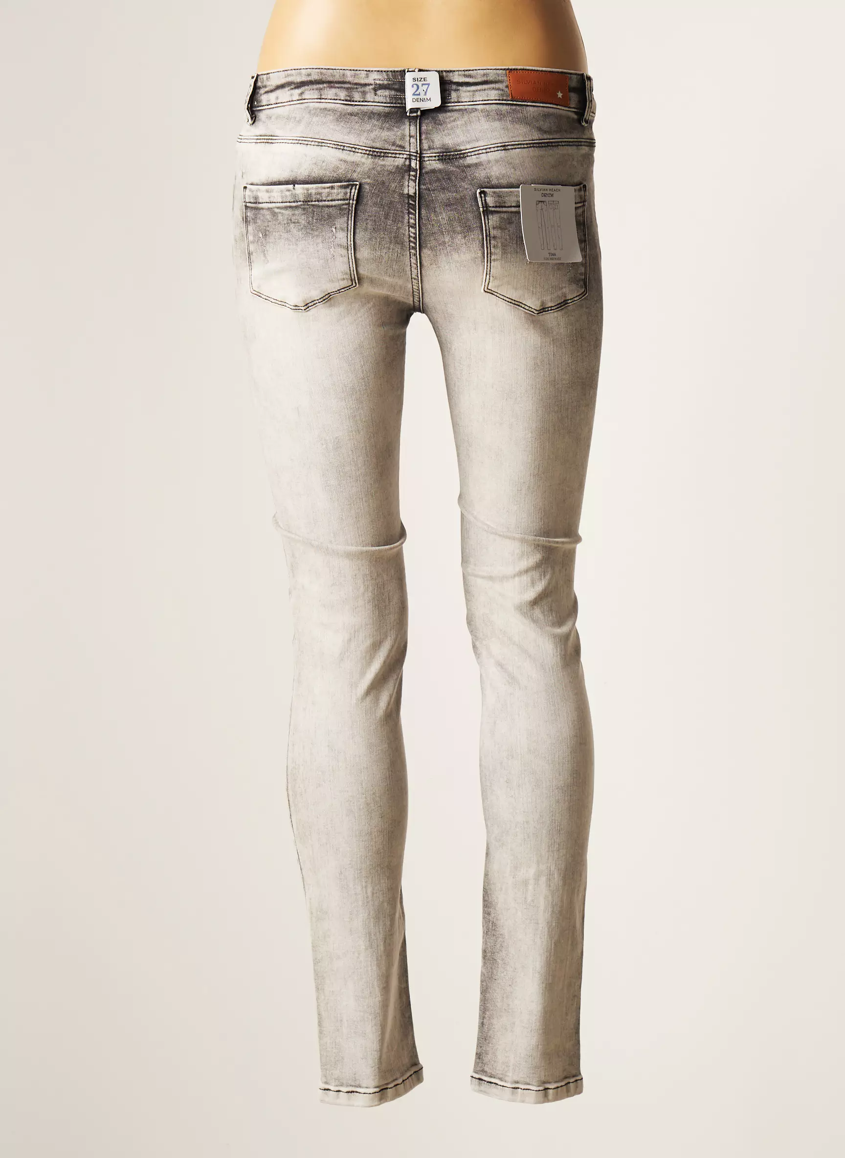 Silvian Heach Jeans Skinny Femme couleur gris