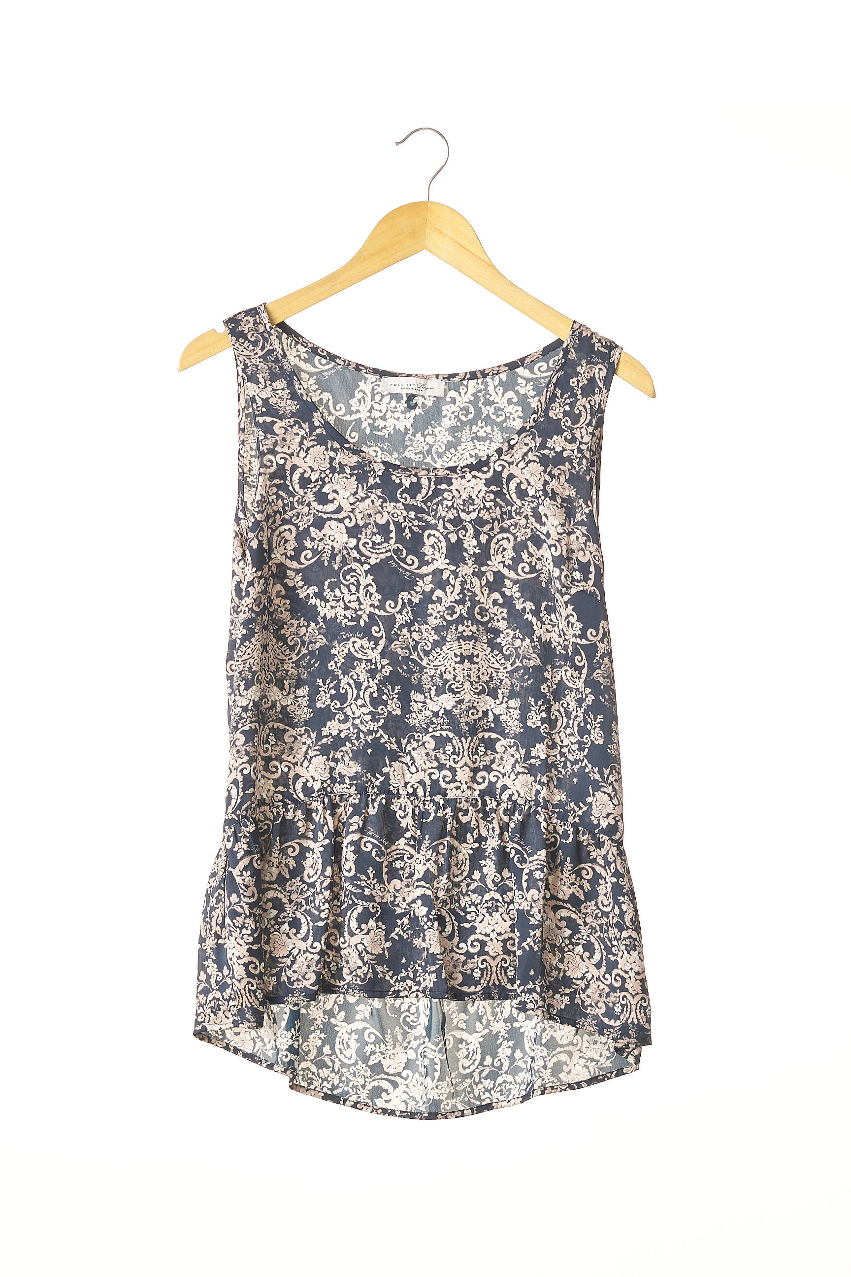 Twin Set Simona Barbieri Tuniquesansmanche Femme couleur bleu