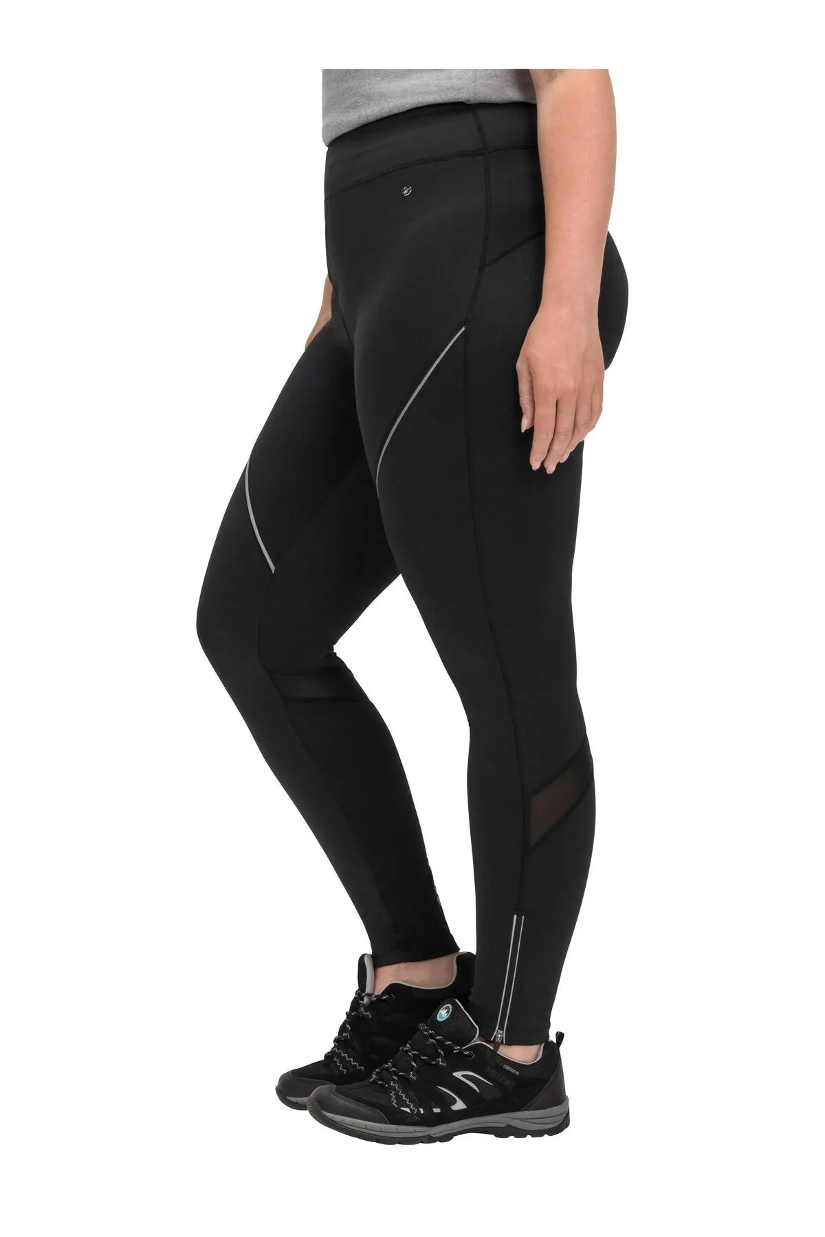 Sheego  Sport-Leggings - Schwarz - Mittlerer Bund