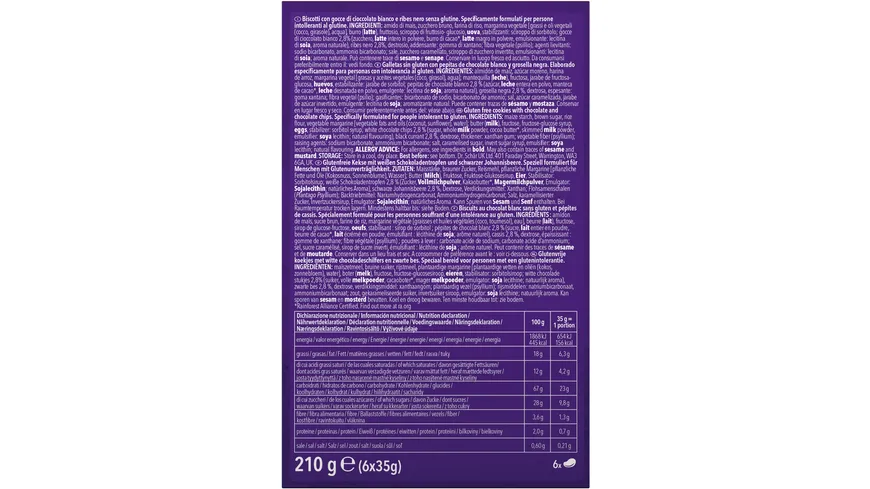 Schär Soft Cookie White Chocolate 210 g
