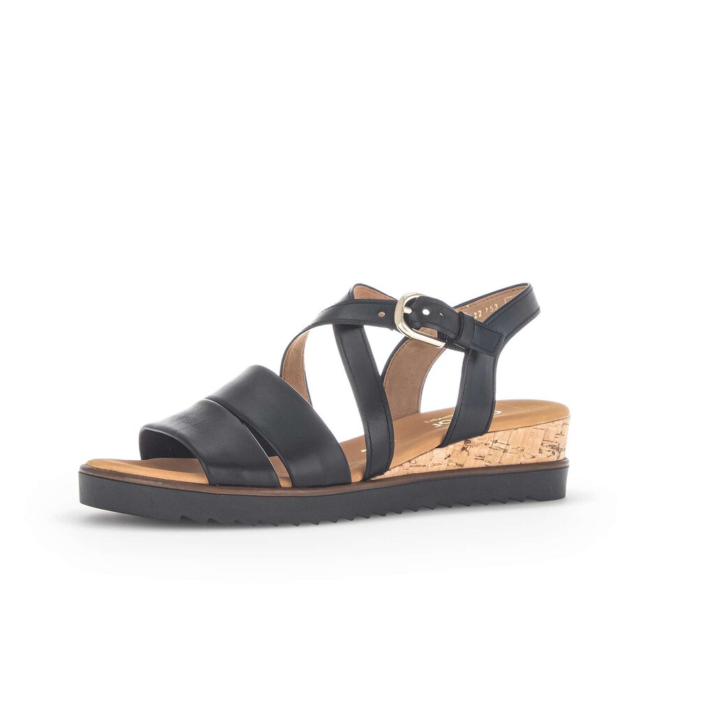 Gabor comfort Keilsandalette schwarz