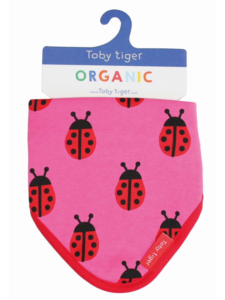 Toby Tiger Dreieckstuch mit Marienkäfer Print in rosa günstig kaufen 0