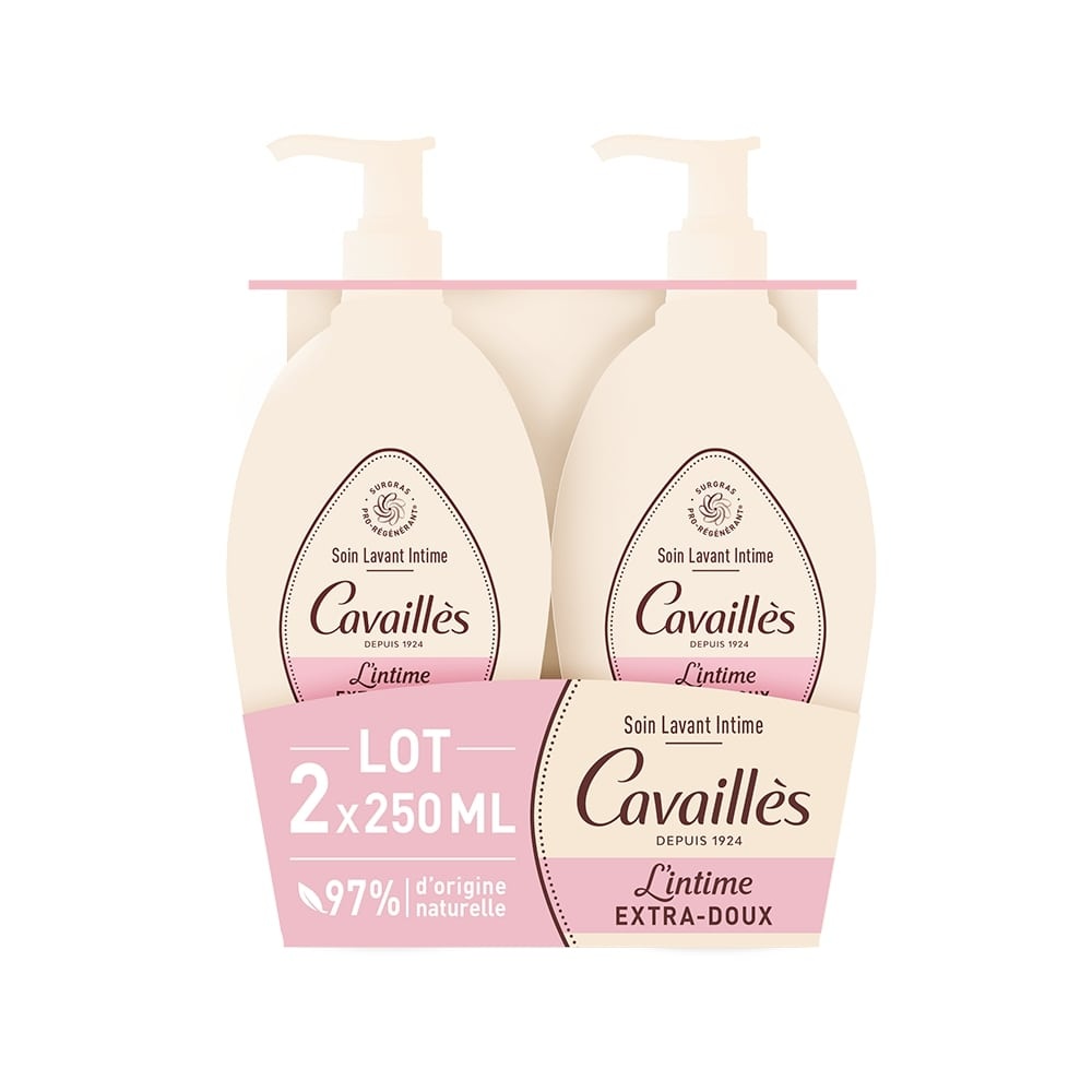 Cavaillès SOIN NATUREL TOILETTE INTIME EXTRA-DOUX2x250 ml Hygiene Intime