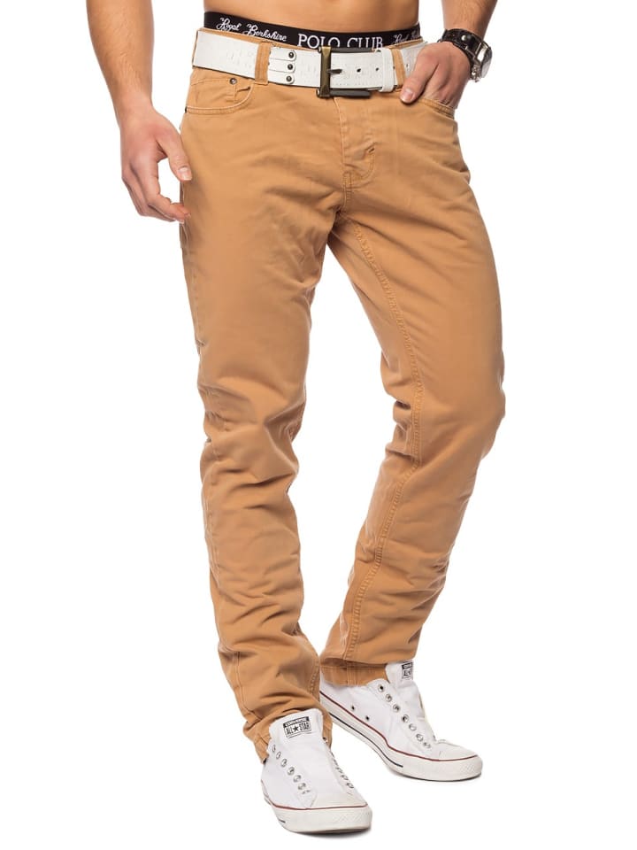 98-86 Chino Hose Tapered Leg Reine H1421 in Camel günstig kaufen W29