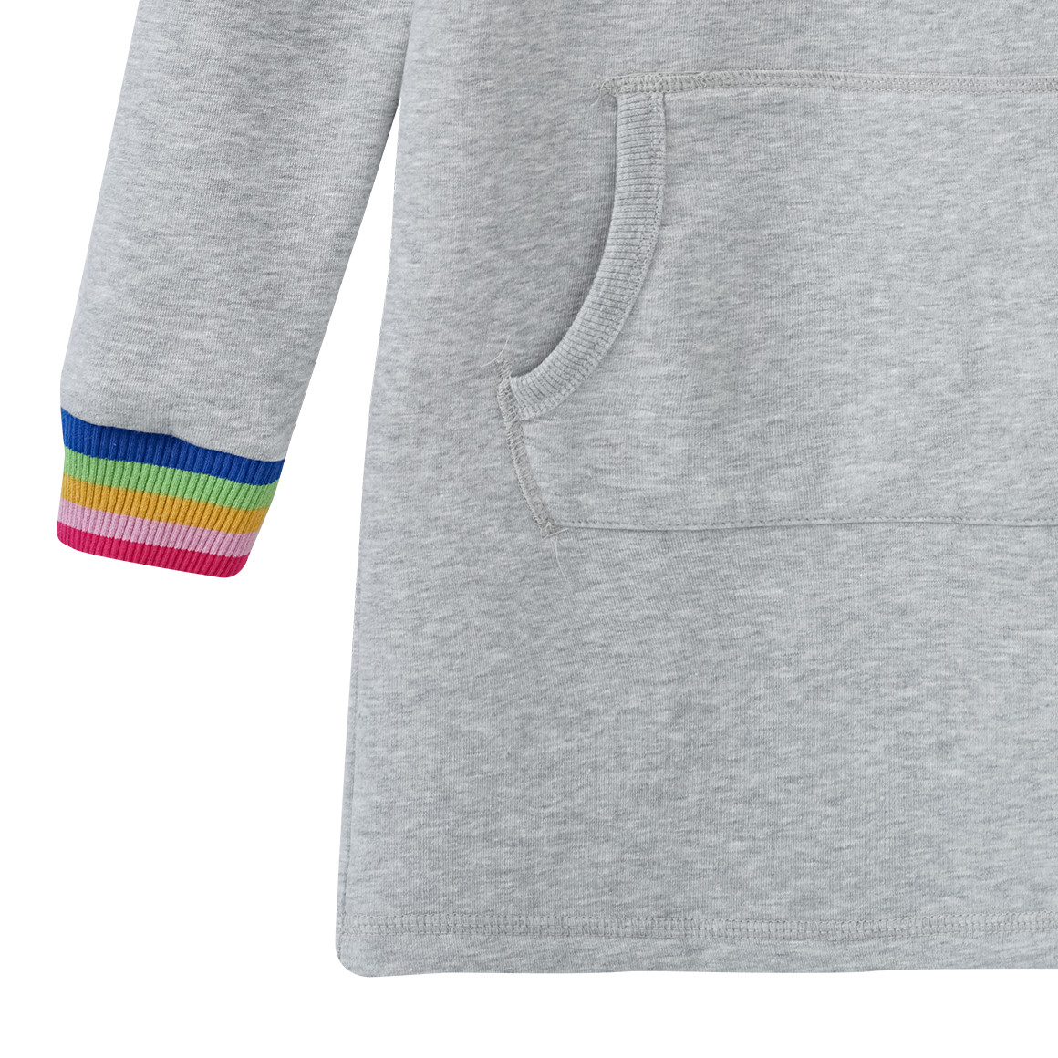 Mädchen Sweatkleid mit Stickerei