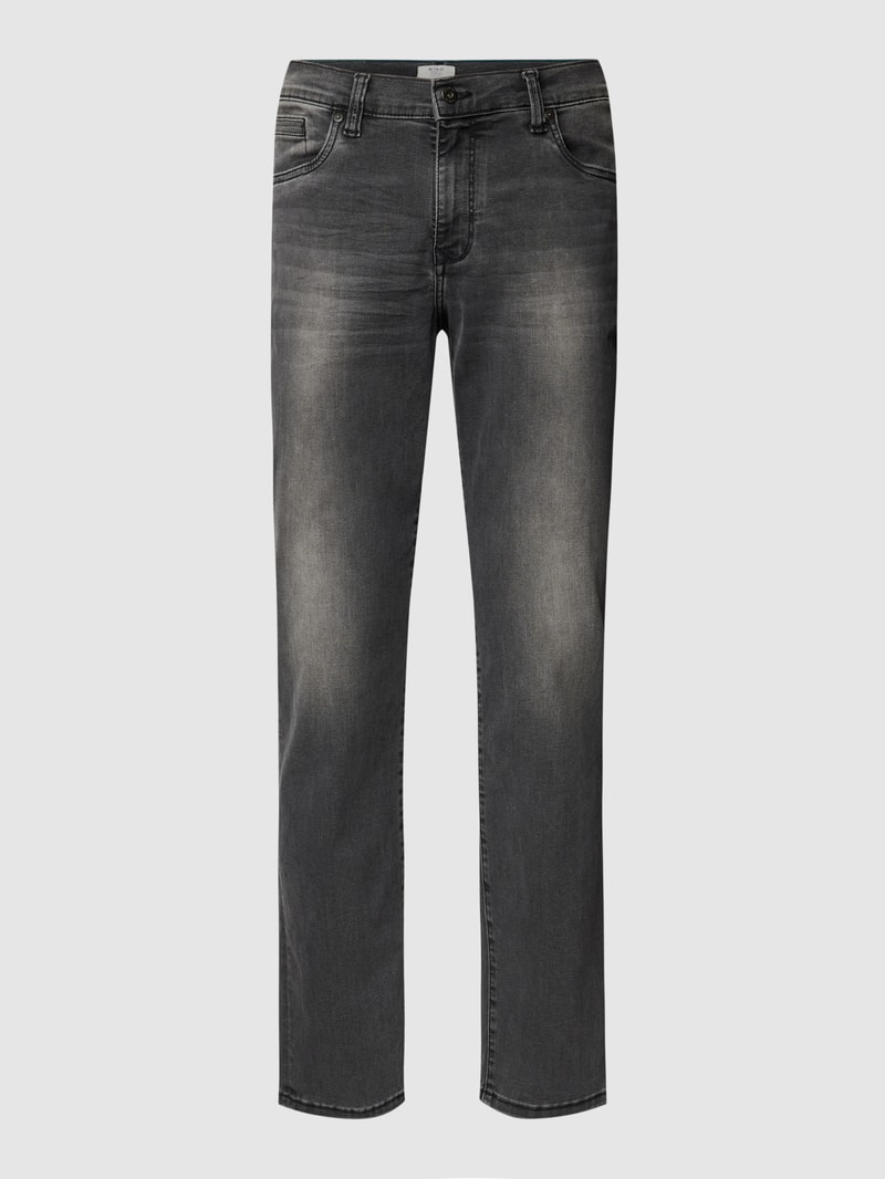 Regular Fit Jeans im 5-Pocket-Design in dunkelgrau