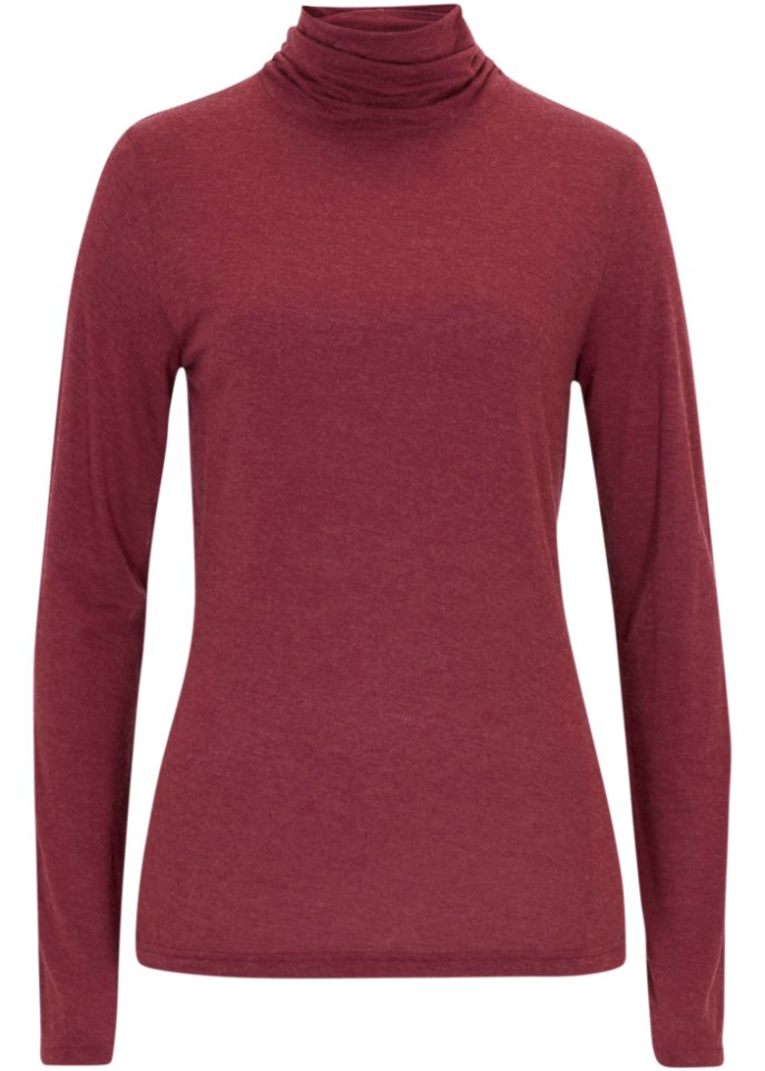 Rollkragenshirt mit Wollanteil