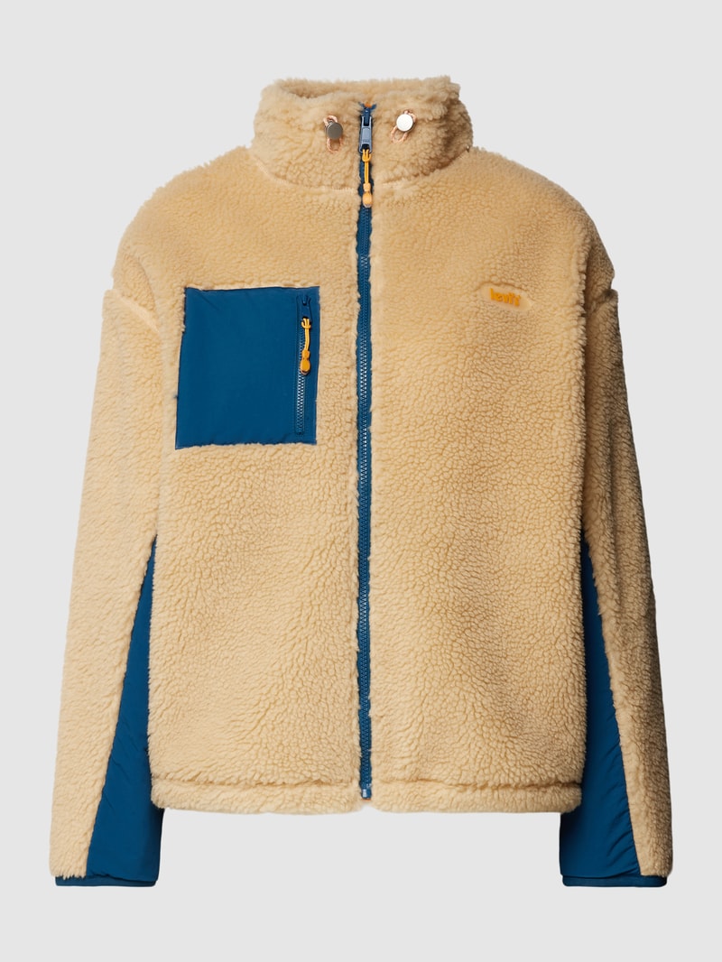 Jacke mit Teddyfell Modell 'BIG FOOT SHERPA' in sand
