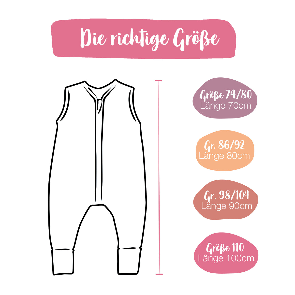 Baby-Schlafsack mit Beinen und Wollfüllung