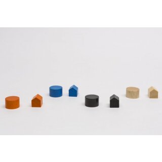 Spielfiguren Häuser in 4 Farben