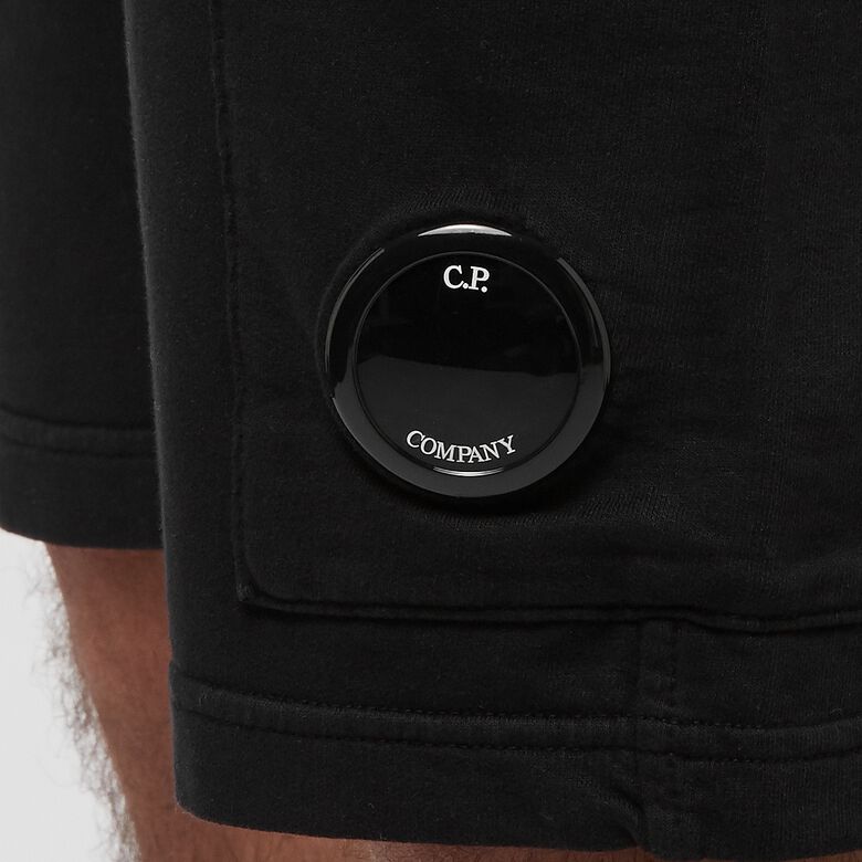 C. P. Company Light Fleece Utility Shorts Black