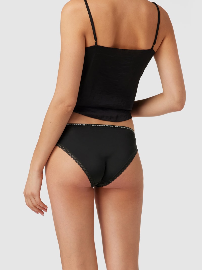 Slip mit Logo-Bund im 3er-Pack in schwarz