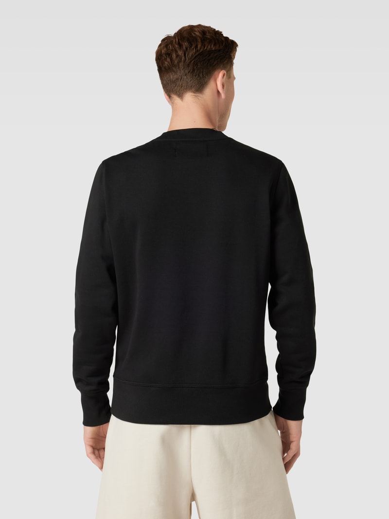 Sweatshirt mit Label-Print Modell 'VARSITY' in black
