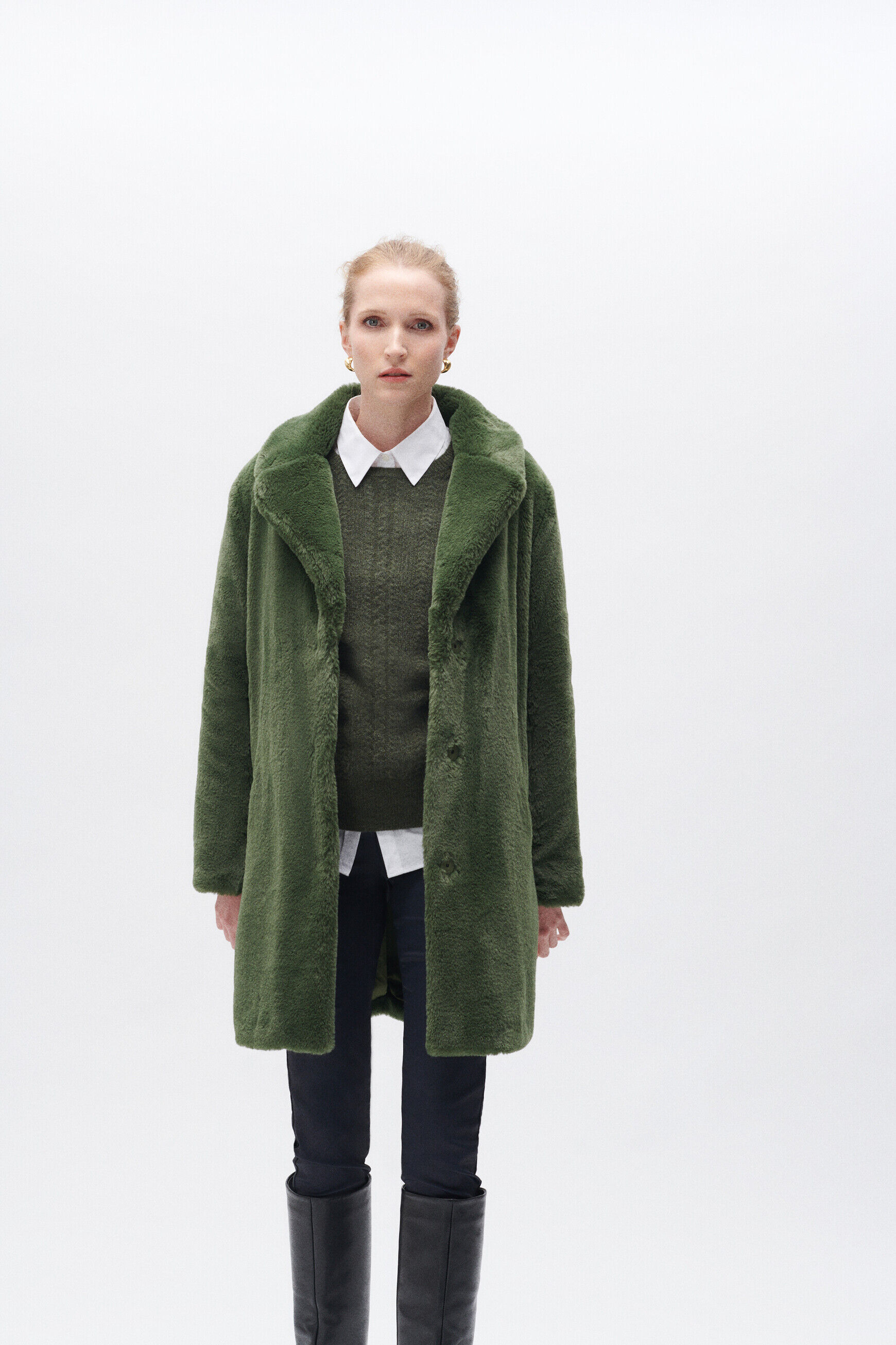 Manteau glovis vert clair femme
